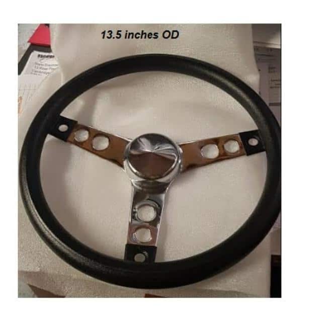 Steering Wheel: Black Leatherette Spoke (choose year)